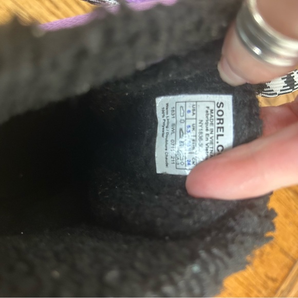 Sorel | Tivoli Mid Purple Lace Up Winter Boots Size 6 - Picture 9 of 15